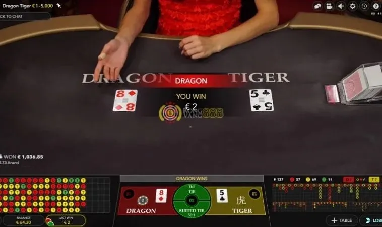 Trò Chơi Dragon Tiger Tại Gi8: Tựa Game Bài Hấp Dẫn 2 Các cửa cược trong game Dragon Tiger tại Gi8